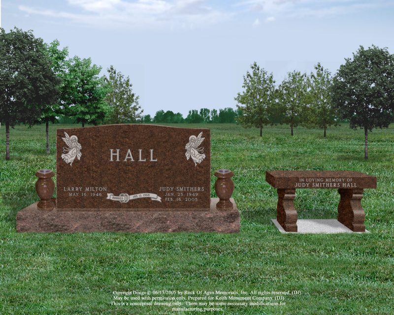 Hatfield Bench Memorial on Cemetery Lot